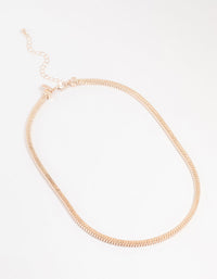 Rose Gold Plated Heavy Square Chain Necklace - link has visual effect only