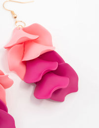 Pink Coated Petal Drop Earrings - link has visual effect only