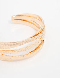 Gold Molten Stacking Wrist Cuff - link has visual effect only