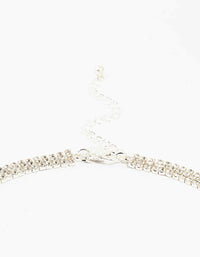 Silver Diamante Cupchain Jewellery Set - link has visual effect only