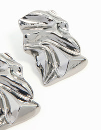 Gunmetal Wrapped Molten Stud Earrings - link has visual effect only