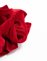 Large Red Velvet Fabric Scrunchie - link has visual effect only