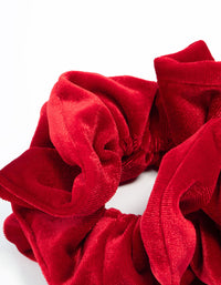 Large Red Velvet Fabric Scrunchie - link has visual effect only