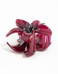 Burgundy Ombre Hibiscus Claw Clip - link has visual effect only