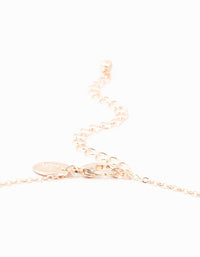 Rose Gold Plated Flower Pendant Necklace - link has visual effect only