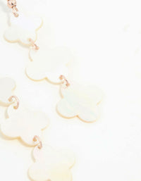 Rose Gold Multirow Clover Drop Earrings - link has visual effect only