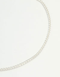 Sterling Silver Box Chain Bracelet - link has visual effect only