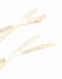 Pearl & Pave Criss Cross Slides 2-Pack - link has visual effect only