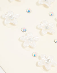 Pearlised Flower Hair Gems - link has visual effect only