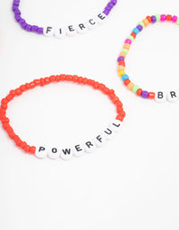 Beaded Word Stretch Bracelets 5-Pack - link has visual effect only