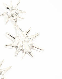 Silver Starburst Drop Earrings - link has visual effect only