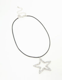 Diamante Star Cord Pendant Necklace - link has visual effect only