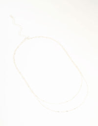 Silver Rope Layered Chain Necklace - link has visual effect only