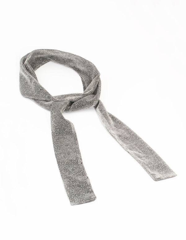 Silver Lurex Fabric Scarf