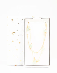 Gold Semi Precious Chip Necklace - link has visual effect only