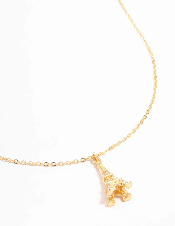 Gold Eiffel Tower Necklace