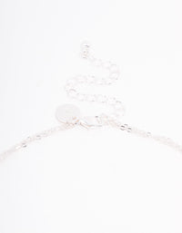 Silver Czech Bohemia Crystal Heart Layered Necklace - link has visual effect only