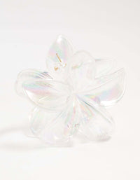 Iridescent Frangipani Hair Claw Clip - link has visual effect only