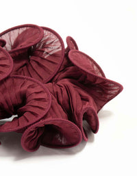 Burgundy Plisse Fabric Crinkle Scrunchie - link has visual effect only