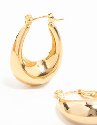 Waterproof Gold Plated Stainless Steel Mini Full Loop Hoop Earrings - link has visual effect only