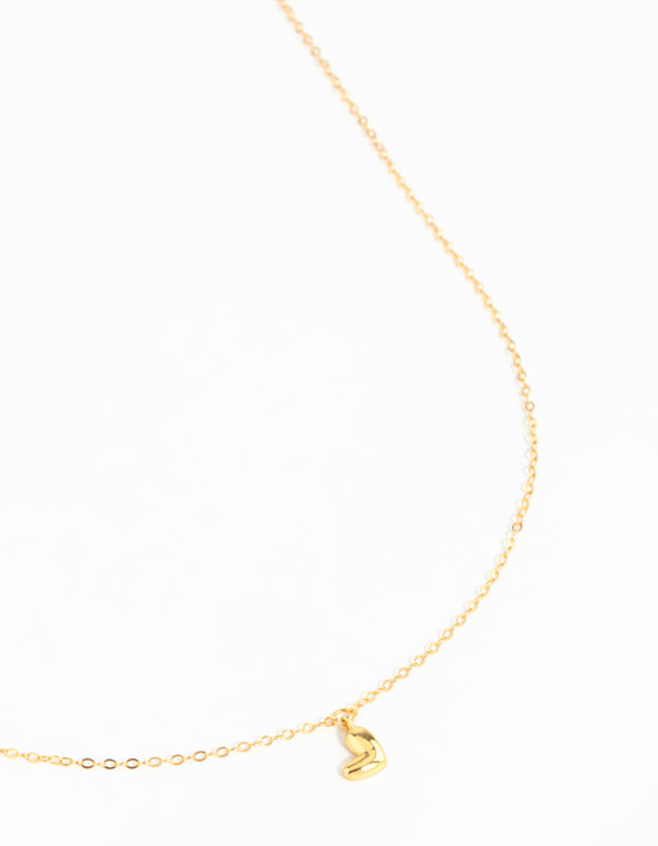 Gold Plated Sterling Silver Mini Heart Necklace