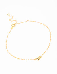 Gold Plated Sterling Silver Mini Heart Bracelet - link has visual effect only