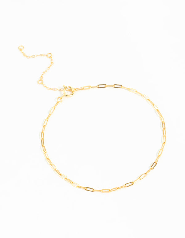 Gold Plated Sterling Silver Open Link Bracelet