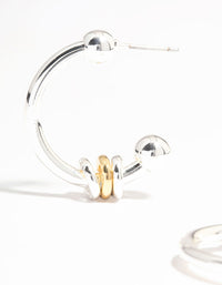 Silver & Gold Plated Ring Hoop Earrings - link has visual effect only