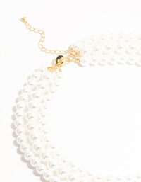 Pearl Short Gold Necklace - link has visual effect only