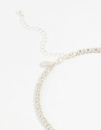 Silver Plated Diamante Fireball Chain Necklace - link has visual effect only