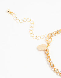 Gold Plated Diamante Fireball Bracelet Chain Bracelet - link has visual effect only