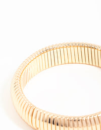 Gold Ridged Cuff Bangle - link has visual effect only