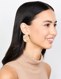 Gold Wrapped Stud Earrings - link has visual effect only