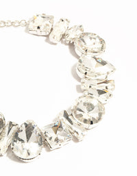 Silver Diamante Choker Necklace - link has visual effect only