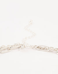 Silver Heart, Sun & Diamante Charm Layered Necklace - link has visual effect only