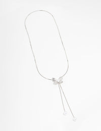 Silver Butterfly Pearl Y-Necklace - link has visual effect only