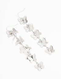 Silver Butterfly Drop Earrings - link has visual effect only