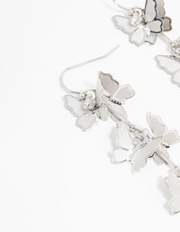 Silver Butterfly Drop Earrings - link has visual effect only