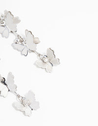 Silver Butterfly Drop Earrings - link has visual effect only