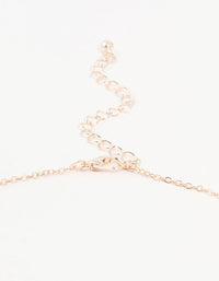 Rose Gold Plated Cubic Zirconia Clover Pendant Necklace - link has visual effect only