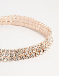 Rose Gold Fine Diamante Cupchain Bracelet - link has visual effect only