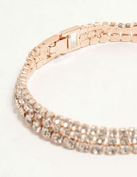 Rose Gold Fine Diamante Cupchain Bracelet - link has visual effect only