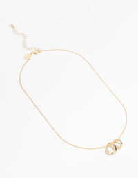 Gold Twist Circle Necklace - link has visual effect only