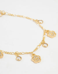 Gold Plated Mini Clover Bracelets 2- Pack - link has visual effect only