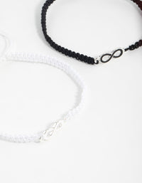 Silver Tie Infinity Bracelets 2-Pack - link has visual effect only