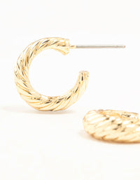 Gold Crescent Hoop Earrings - link has visual effect only