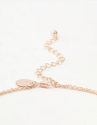 Rose Gold  Pearl Heart Layered Necklace - link has visual effect only