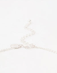 Silver Diamante Flower Layered Necklace - link has visual effect only