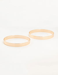 Gold Flat Bangles 2-Pack - link has visual effect only