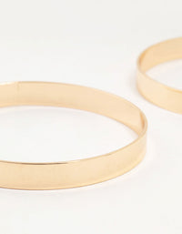 Gold Flat Bangles 2-Pack - link has visual effect only